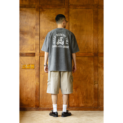 saeflait x backboneseven 石磨仿舊工裝短褲